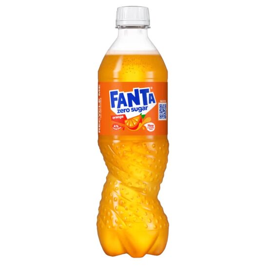 Gāzēts dzēriens FANTA Orange Zero, PET, 0.5l(DEP)